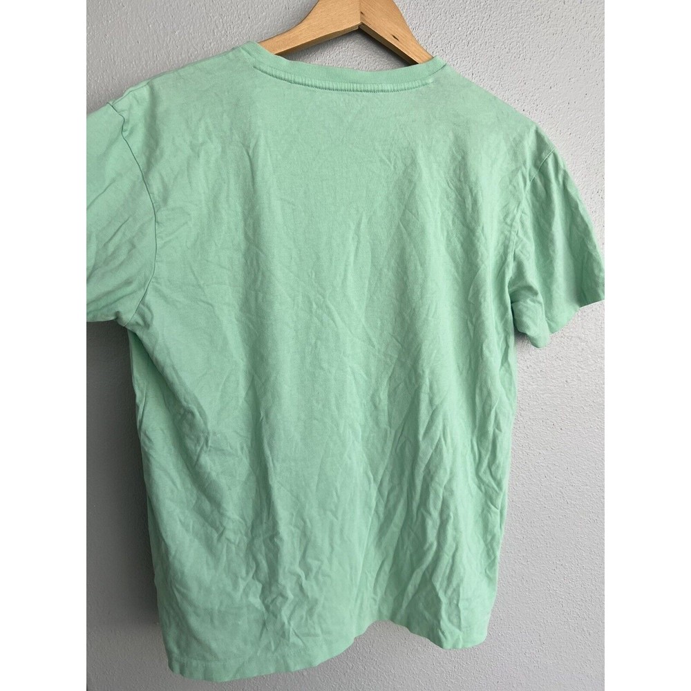 Polo Ralph Lauren Mint Green Pink logo Mens Short Sleeve Shirt Size Medium - Picture 6 of 8